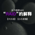 关于NAS RAID的解释【白话版】【小白也能懂】